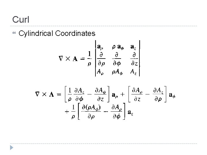 Curl Cylindrical Coordinates 