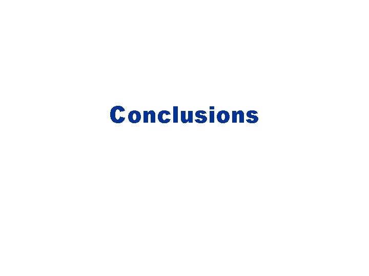 Conclusions 