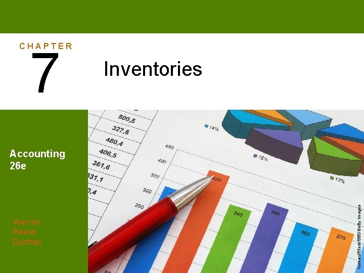 CHAPTER 7 Inventories Warren Reeve Duchac human/i. Stock/360/Getty Images Accounting 26 e 