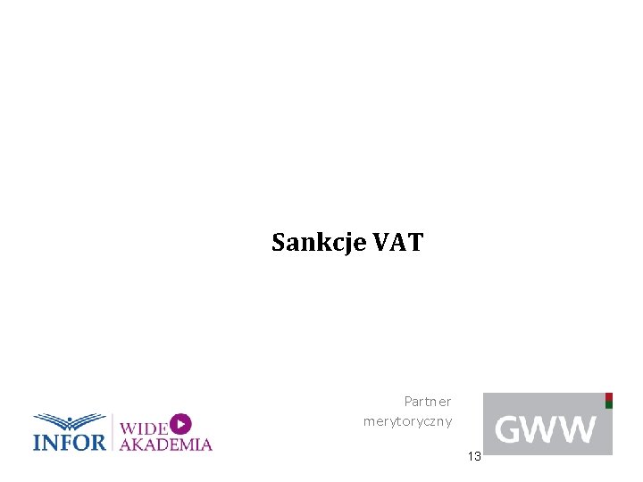 Sankcje VAT Partner merytoryczny 13 