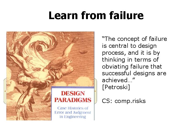 Learn from failure “The concept of failure is central to design process, and it