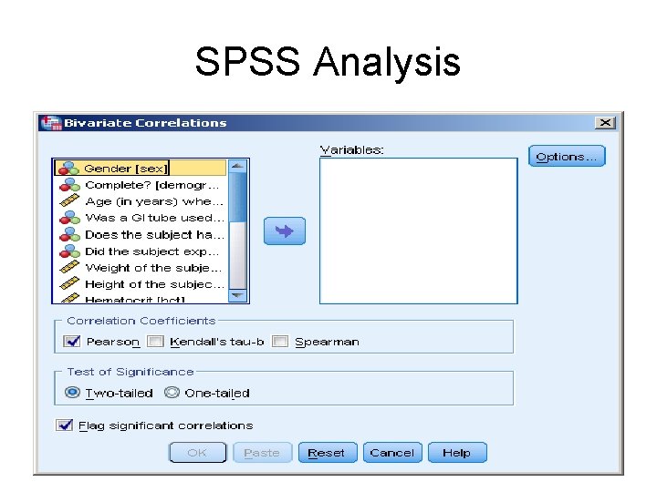 SPSS Analysis 