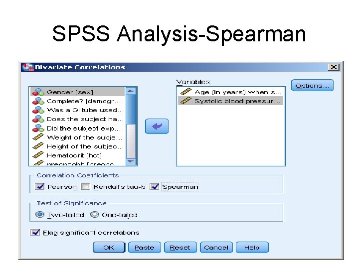 SPSS Analysis-Spearman 