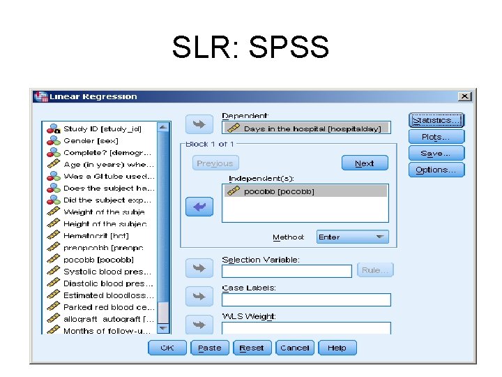 SLR: SPSS 