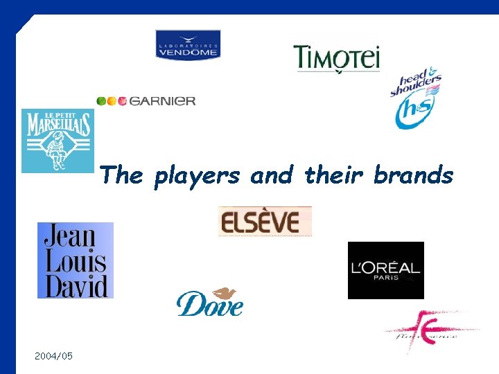 The players and their brands 2004/05 