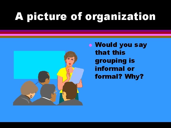 A picture of organization l Would you say that this grouping is informal or