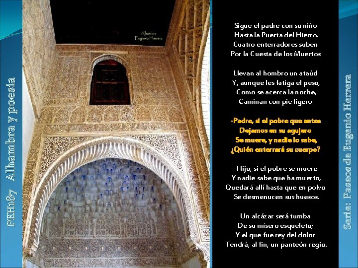 PEH 187 Alhambra y poesía Sigue el padre con su niño Hasta la Puerta