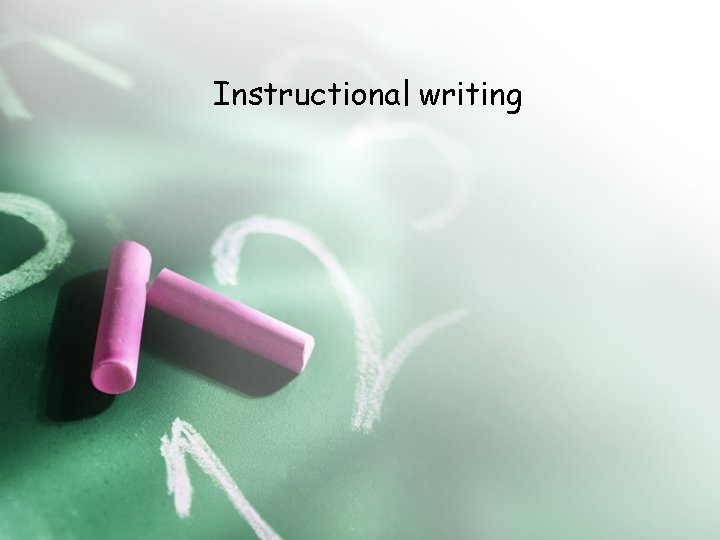 Instructional writing 