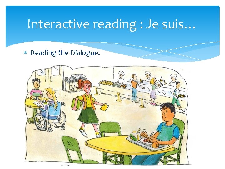Interactive reading : Je suis… Reading the Dialogue. Interactive reading : Je suis… Reading the Dialogue.