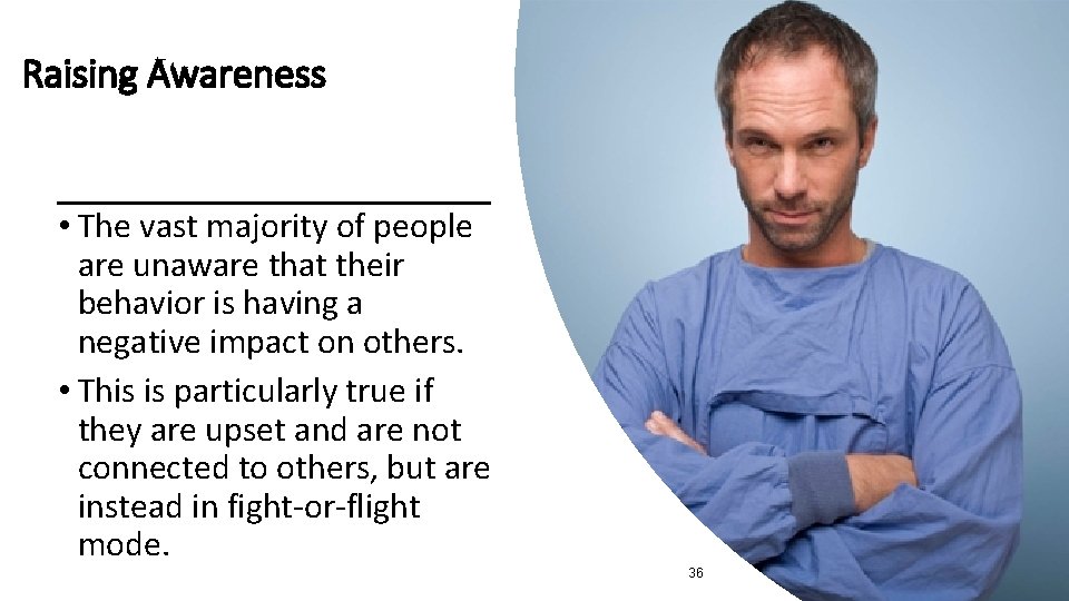 Raising Awareness • The vast majority of people are unaware that their behavior is