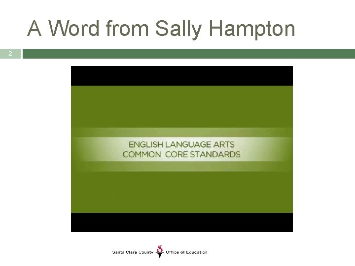 A Word from Sally Hampton 2 