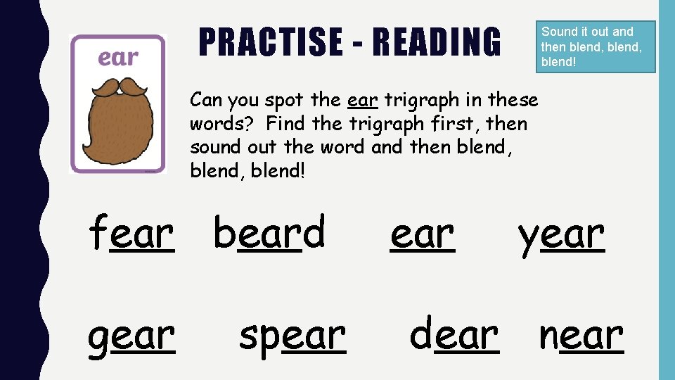 PRACTISE - READING Sound it out and then blend, blend! Can you spot the