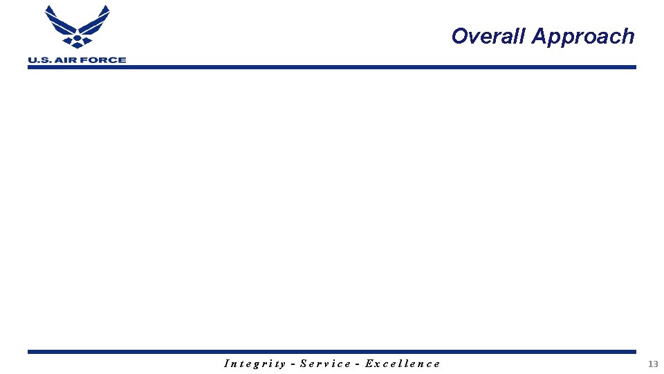 Overall Approach Integrity - Service - Excellence 13 