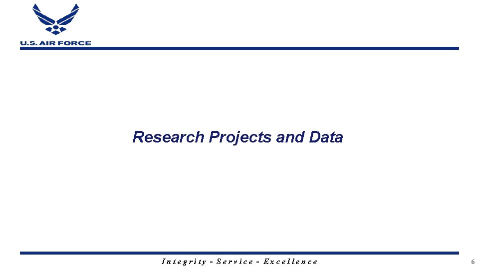 Research Projects and Data Integrity - Service - Excellence 6 