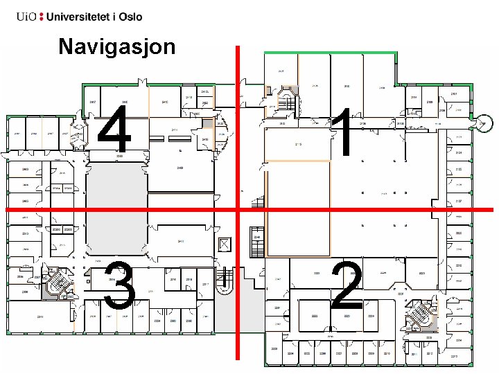 Navigasjon 4 1 3 2 USIT, Universitetets Senter for Informasjons. Teknologi 4 