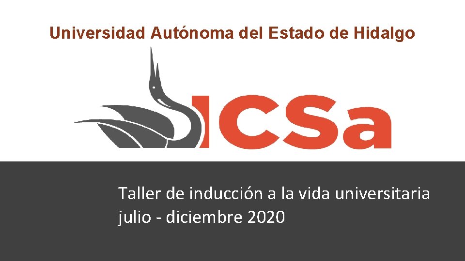 Universidad Autónoma del Estado de Hidalgo Taller de inducción a la vida universitaria julio