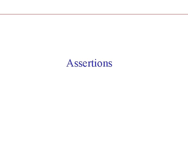 Assertions 