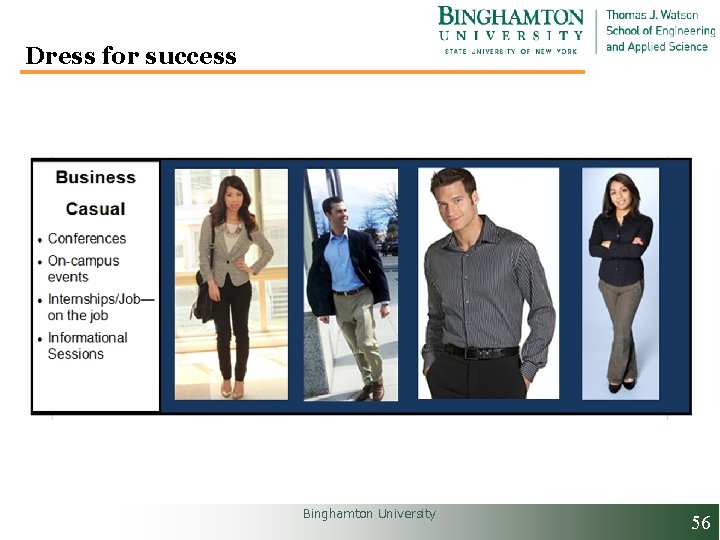 Dress for success Binghamton University 56 