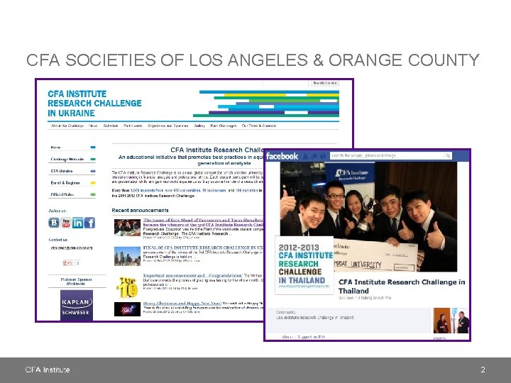 CFA SOCIETIES OF LOS ANGELES & ORANGE COUNTY 2 