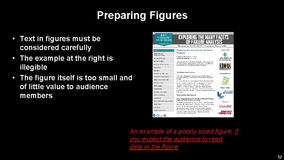 Preparing Figures • Text in figures must be considered carefully • The example at