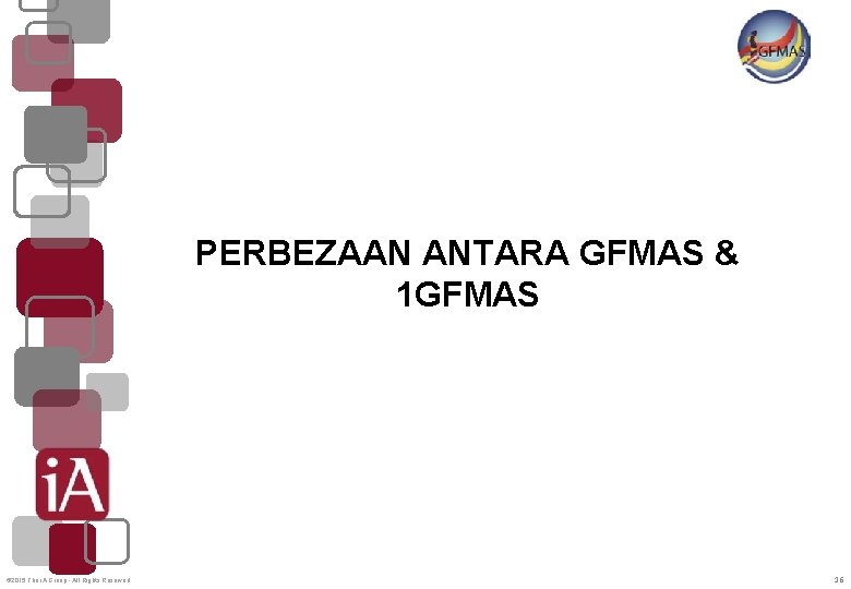 PERBEZAAN ANTARA GFMAS & 1 GFMAS © 2015 The i. A Group - All