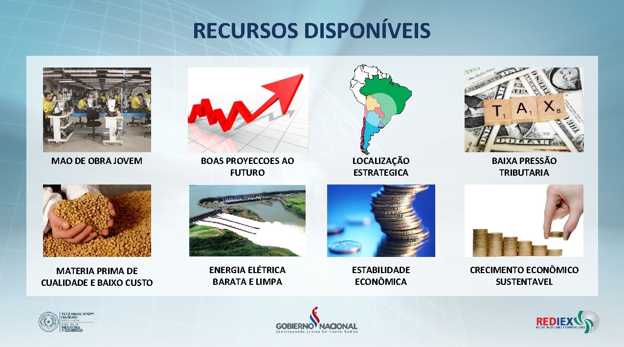 RECURSOS DISPONÍVEIS MAO DE OBRA JOVEM BOAS PROYECCOES AO FUTURO LOCALIZAÇÃO ESTRATEGICA BAIXA PRESSÃO RECURSOS DISPONÍVEIS MAO DE OBRA JOVEM BOAS PROYECCOES AO FUTURO LOCALIZAÇÃO ESTRATEGICA BAIXA PRESSÃO