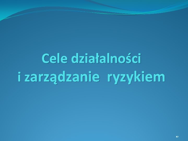 Cele działalności i zarządzanie ryzykiem 10 