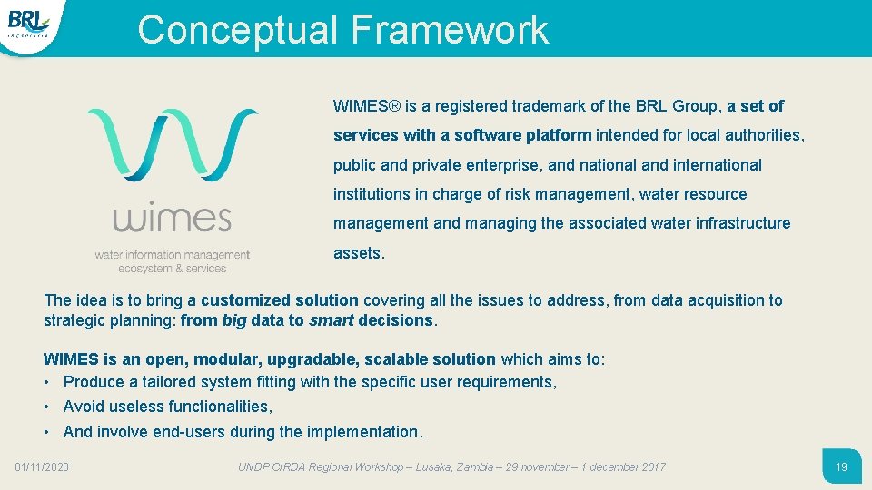 Conceptual Framework WIMES® is a registered trademark of the BRL Group, a set of Conceptual Framework WIMES® is a registered trademark of the BRL Group, a set of