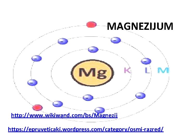 MAGNEZIJUM http: //www. wikiwand. com/bs/Magnezij https: //epruveticaki. wordpress. com/category/osmi-razred/ 