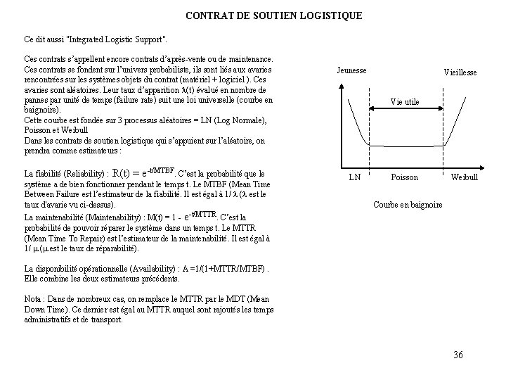 CONTRAT DE SOUTIEN LOGISTIQUE Ce dit aussi "Integrated Logistic Support". Ces contrats s’appellent encore