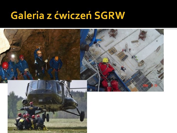 Galeria z ćwiczeń SGRW 