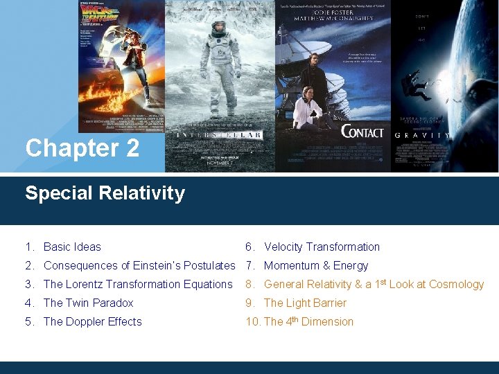 Chapter 2 Special Relativity 1. Basic Ideas 6. Velocity Transformation 2. Consequences of Einstein’s