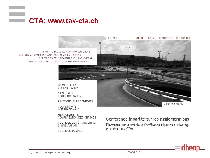 CTA: www. tak-cta. ch | ©IDHEAP - NOM@idheap. unil. ch | | 16/09/2020 |