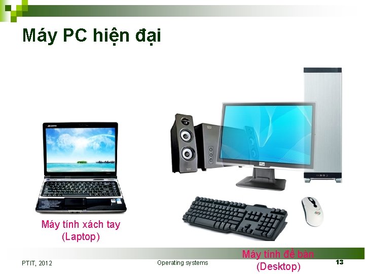Máy PC hiện đại Máy tính xách tay (Laptop) PTIT, 2012 Operating systems Máy