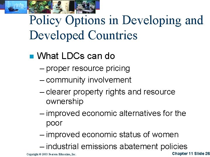 Policy Options in Developing and Developed Countries n What LDCs can do – proper
