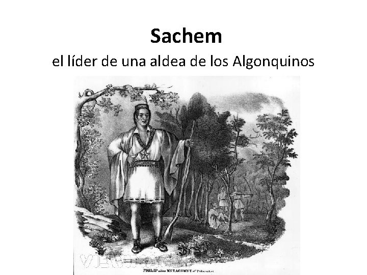 Sachem el líder de una aldea de los Algonquinos 