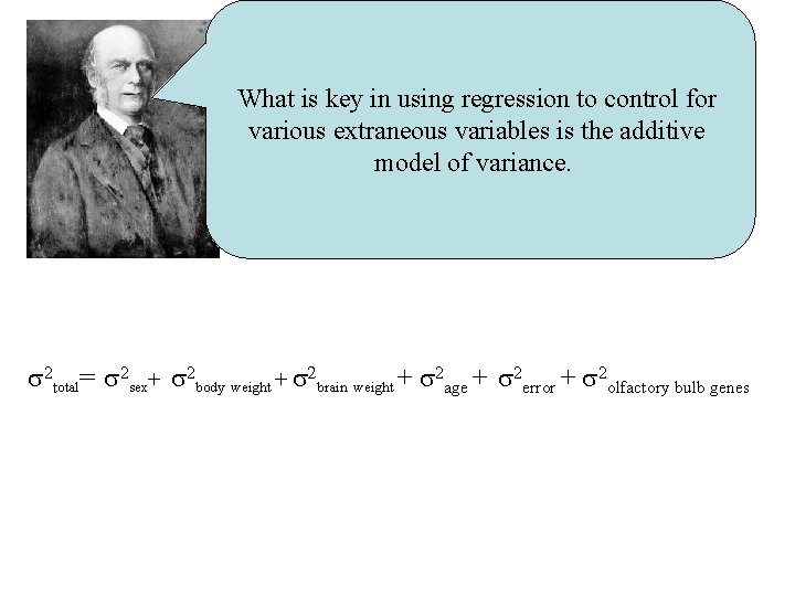 What is key in using regression to control for various extraneous variables is the