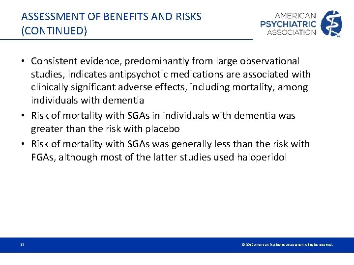 ASSESSMENT OF BENEFITS AND RISKS (CONTINUED) • Consistent evidence, predominantly from large observational studies, ASSESSMENT OF BENEFITS AND RISKS (CONTINUED) • Consistent evidence, predominantly from large observational studies,
