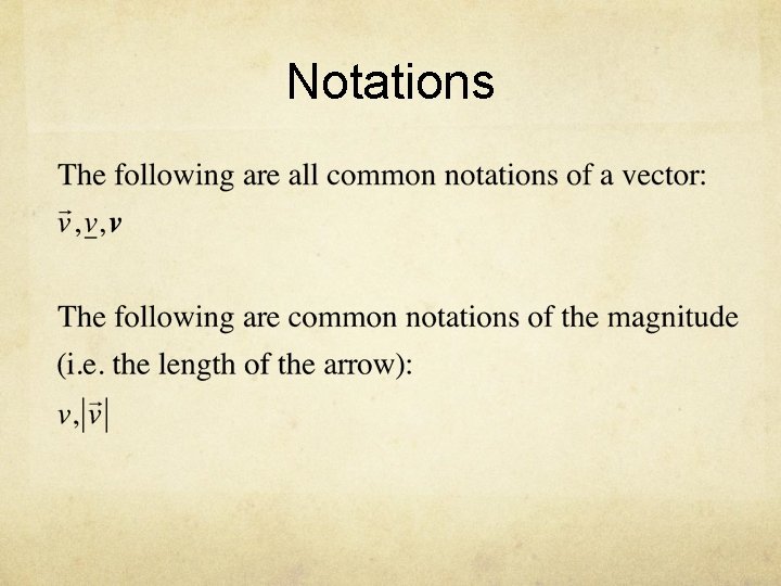 Notations 