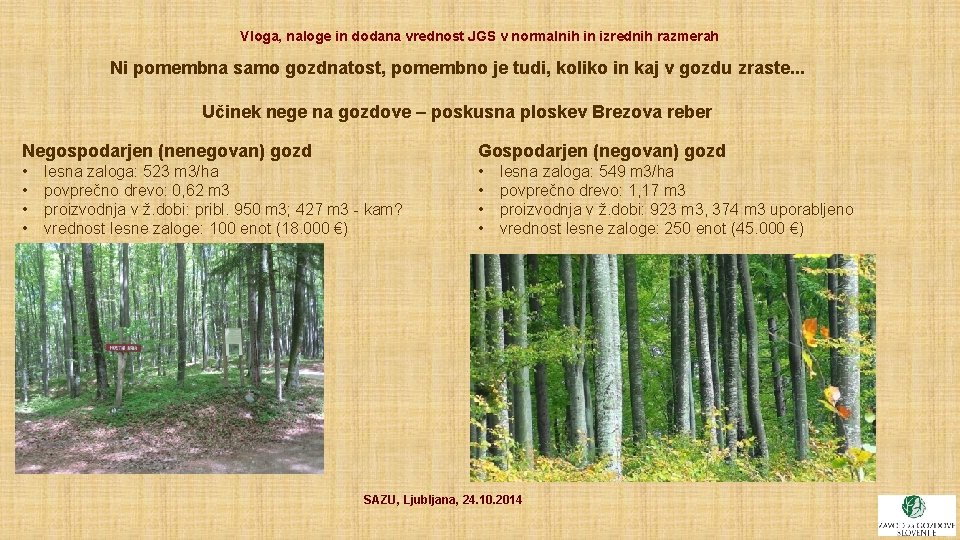 Vloga, naloge in dodana vrednost JGS v normalnih in izrednih razmerah Ni pomembna samo