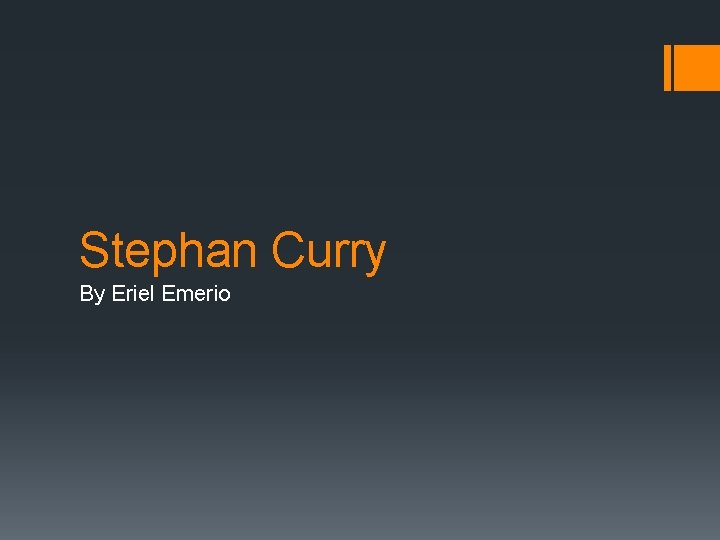 Stephan Curry By Eriel Emerio 