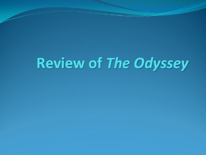 Review of The Odyssey 