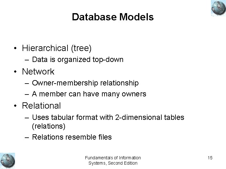 Organizing Data and Information Chapter 3 Fundamentals of