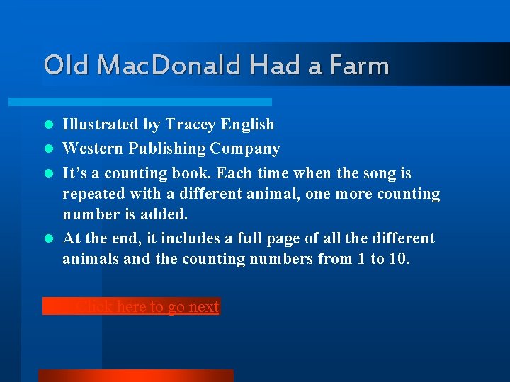 Old Mac. Donald Had a Farm Illustrated by Tracey English l Western Publishing Company