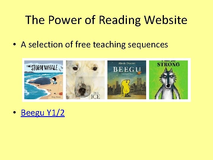 The Power of Reading Website • A selection of free teaching sequences • Beegu The Power of Reading Website • A selection of free teaching sequences • Beegu