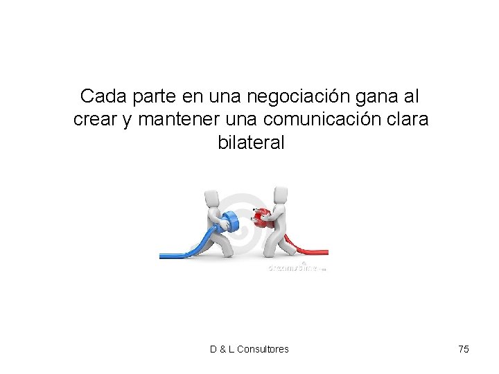 Cada parte en una negociación gana al crear y mantener una comunicación clara Cada parte en una negociación gana al crear y mantener una comunicación clara