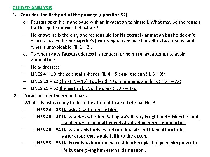 GUIDED ANALYSIS 1. Consider the first part of the passage (up to line 32)