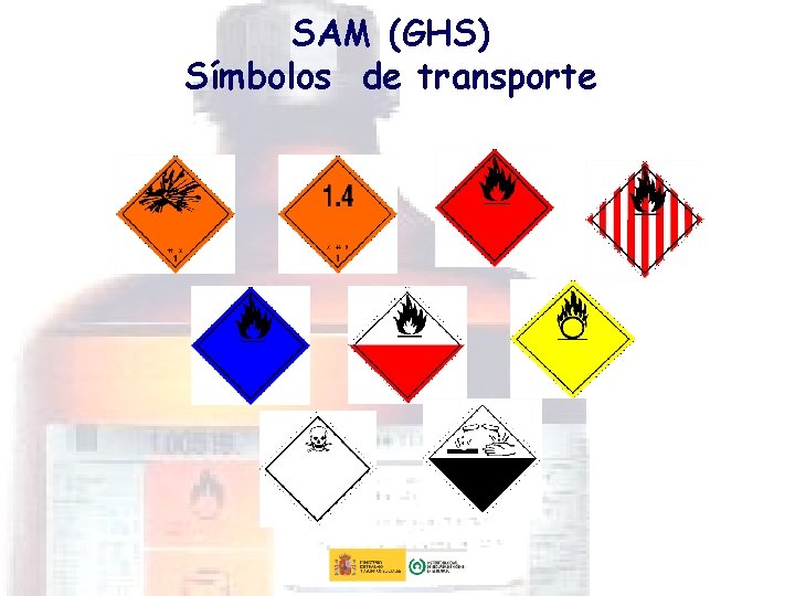 SAM (GHS) Símbolos de transporte 