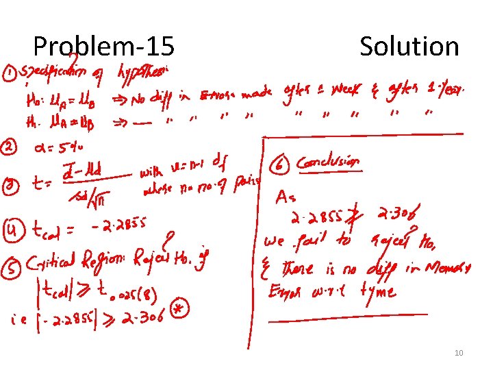 Problem-15 Solution 10 