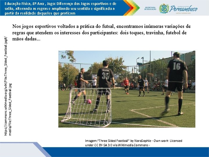 https: //commons. wikimedia. org/wiki/File: Three_Sided_Football. jpg#/ media/File: Three_Sided_Football. jpg Educação Física, 8º Ano , https: //commons. wikimedia. org/wiki/File: Three_Sided_Football. jpg#/ media/File: Three_Sided_Football. jpg Educação Física, 8º Ano ,